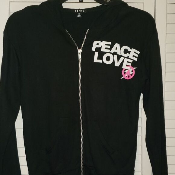 Peace and Love Hoodie Jacket - Picture 1 of 3